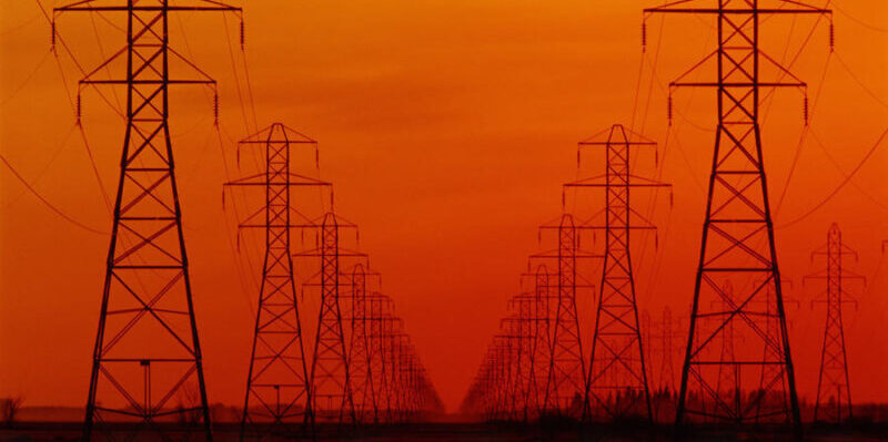 CEC Hydro Power Lines And Towers, Glass, Manitoba