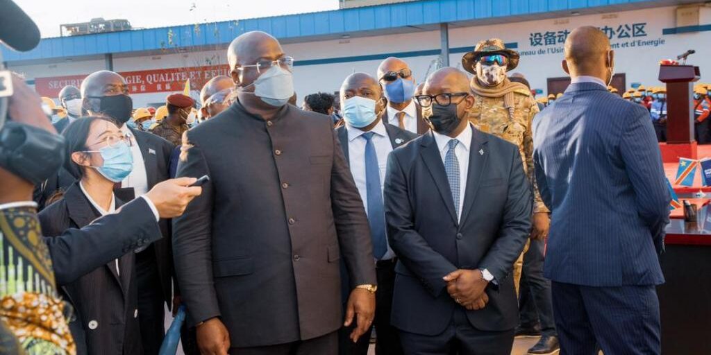 DRC: Félix Tshisekedi and Sama Lukonde attended the inauguration of the new KCC research plant in Kolwezi 1