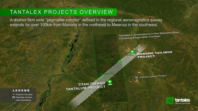 TANTALEX COMMENCES DRILLING ON HIGHLY PROSPECTIVE PEGMATITE CORRIDOR IN MANONO, DRC 2