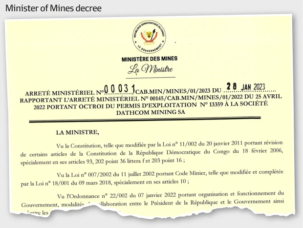 AVZ reacts to two decrees from the DRC Ministry of Mines which notably revoke the Manono license 1