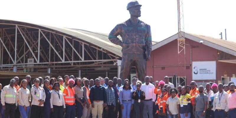 Kansanshi Mining Promotes Safety Awareness with Mr THINK Statue 1