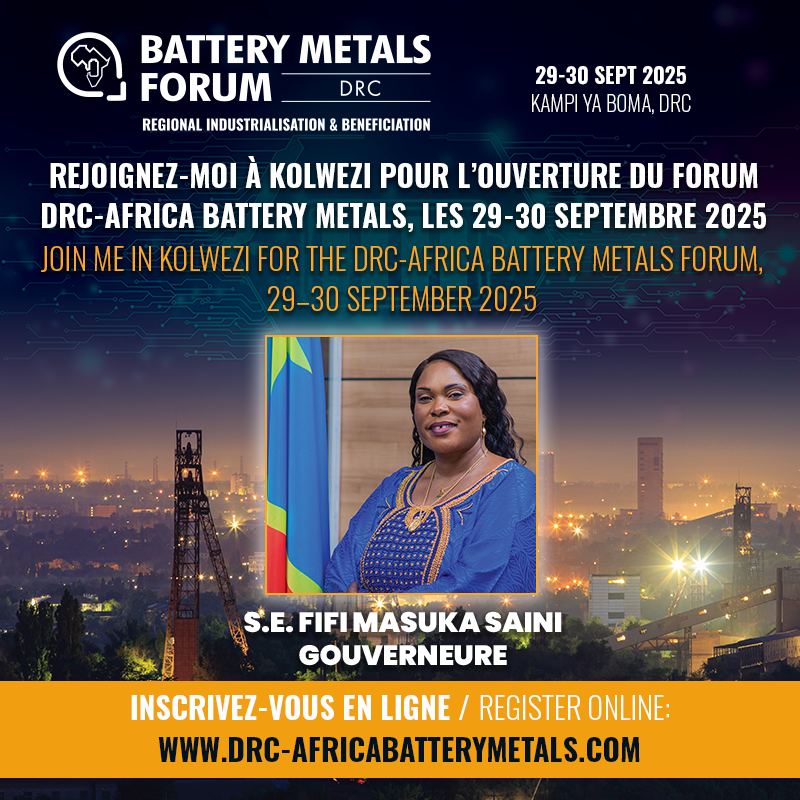 Lualaba Governor to address DRC-Africa Battery Metals Forum in September in Kolwezi 2
